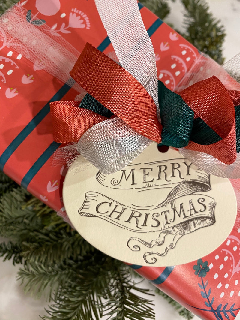 Merry Christmas Banner Gift Tags
