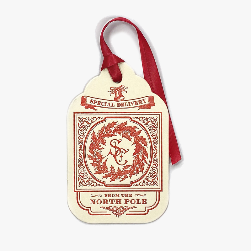 Letterpress Gift Tags with Satin Ribbon