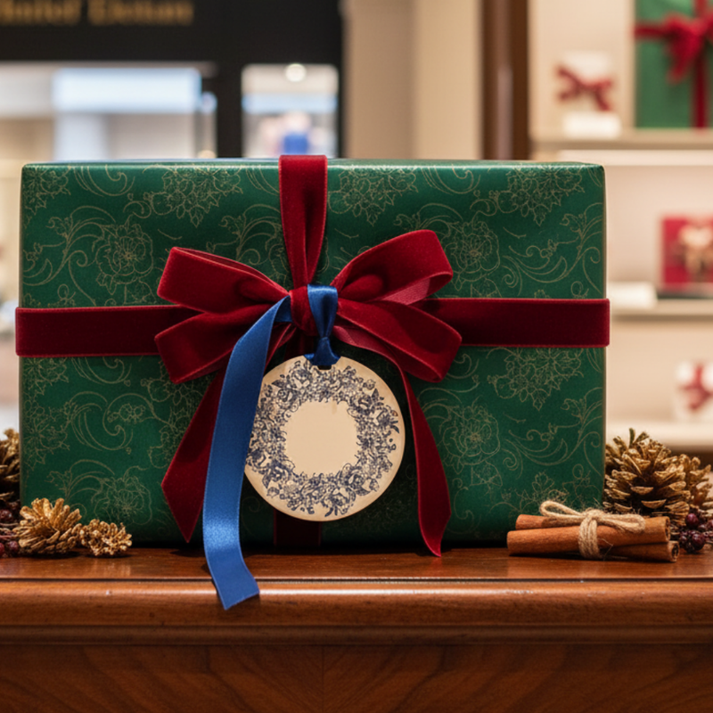 Letterpress Grand Tags with Satin Ribbon