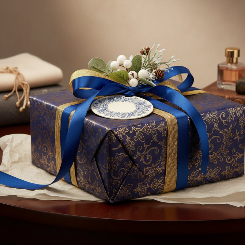 Letterpress Grand Tags with Satin Ribbon