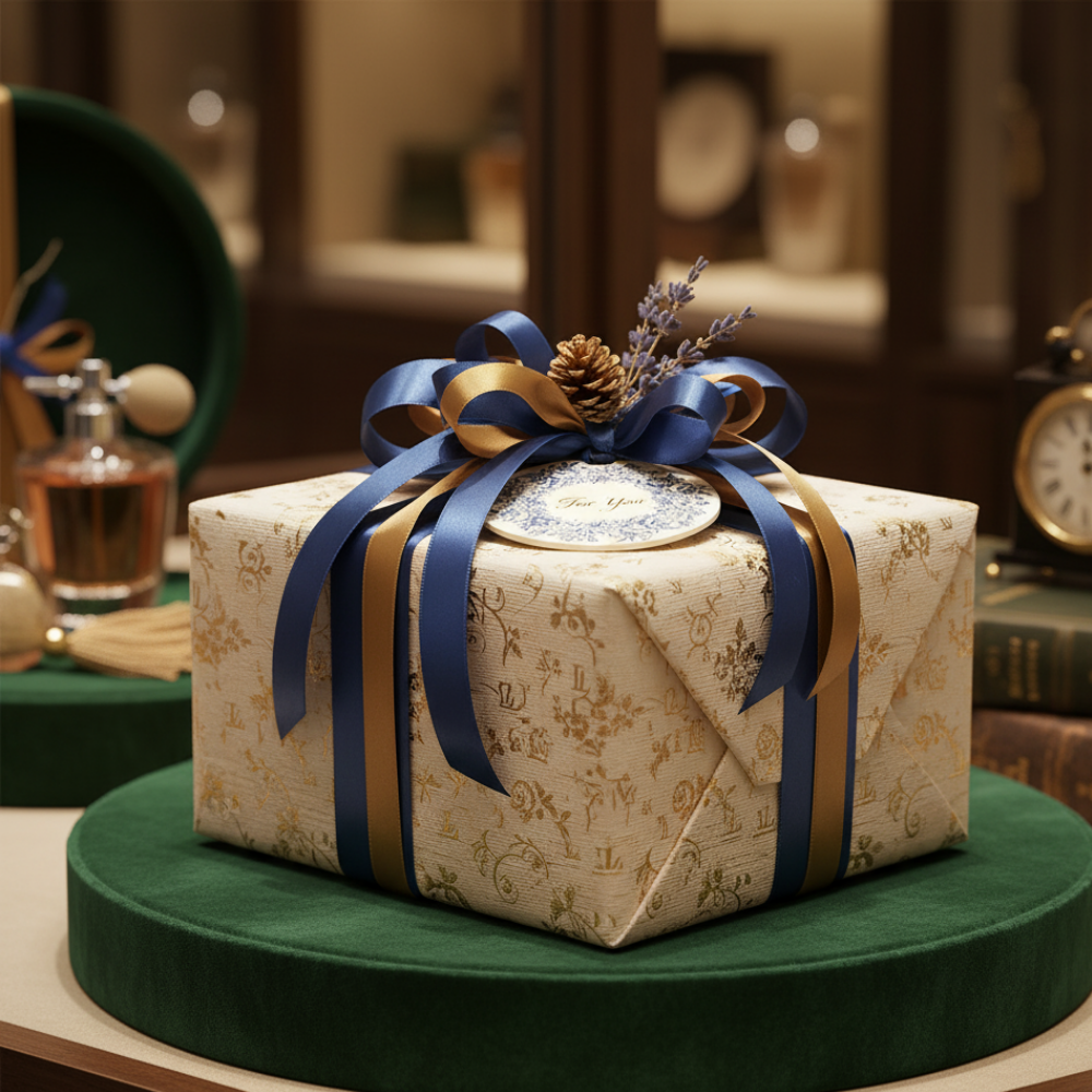 Letterpress Grand Tags with Satin Ribbon