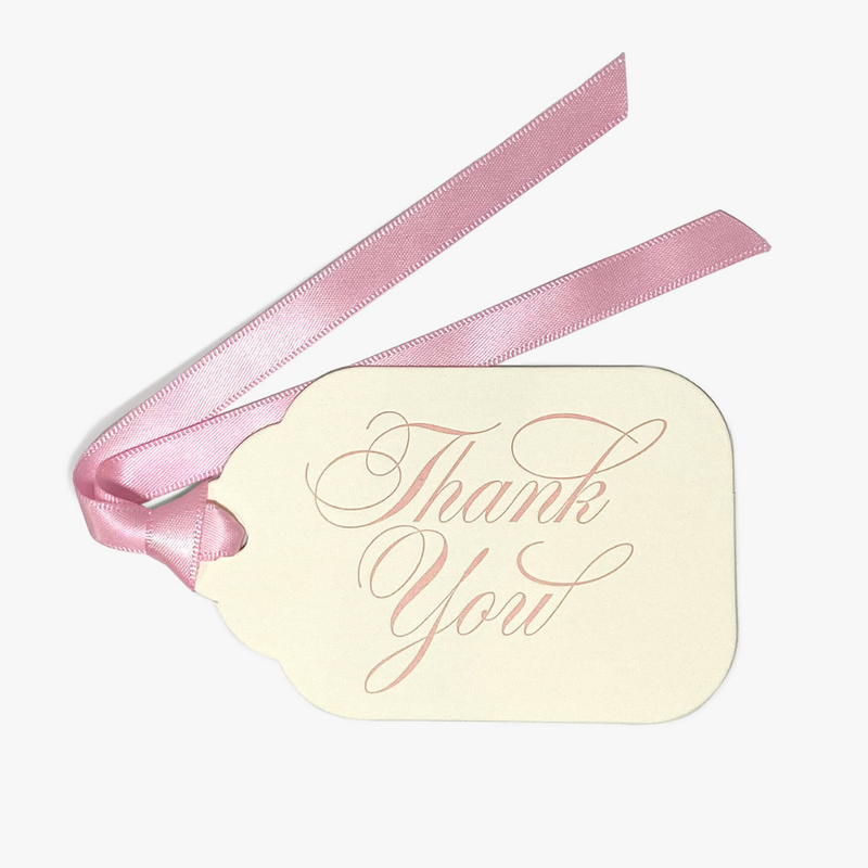 Letterpress Gift Tags with Satin Ribbon