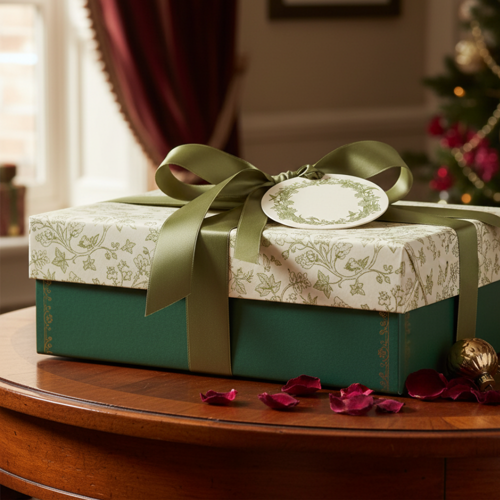 Letterpress Grand Tags with Satin Ribbon