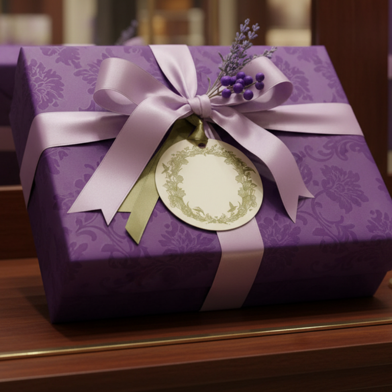 Letterpress Grand Tags with Satin Ribbon