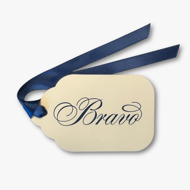 Letterpress Gift Tags with Satin Ribbon