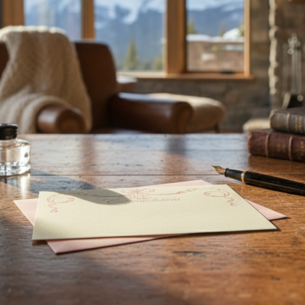 Letterpress Note Card & Envelope Set