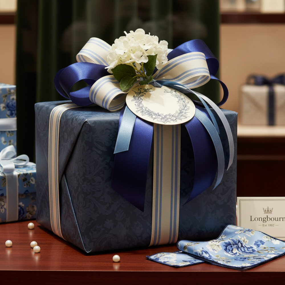 Letterpress Grand Tags with Satin Ribbon