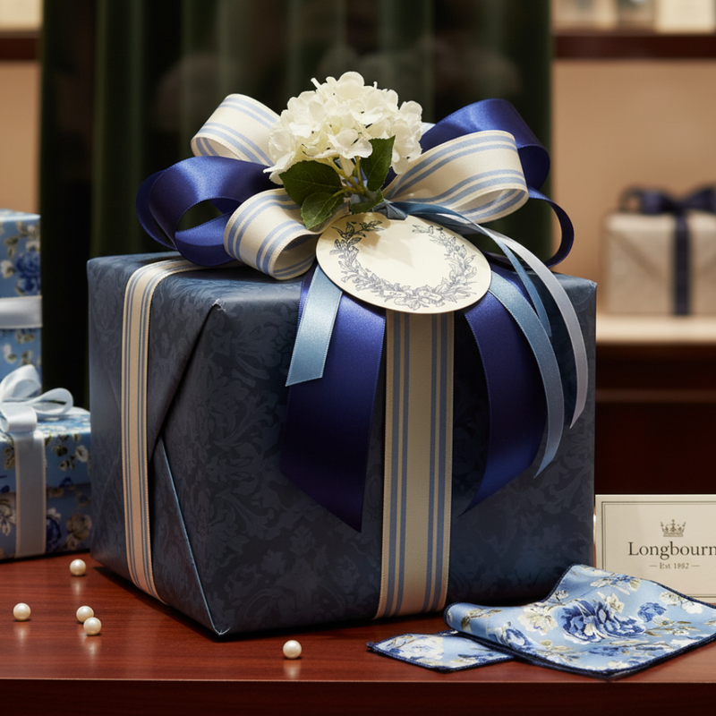 Letterpress Grand Tags with Satin Ribbon