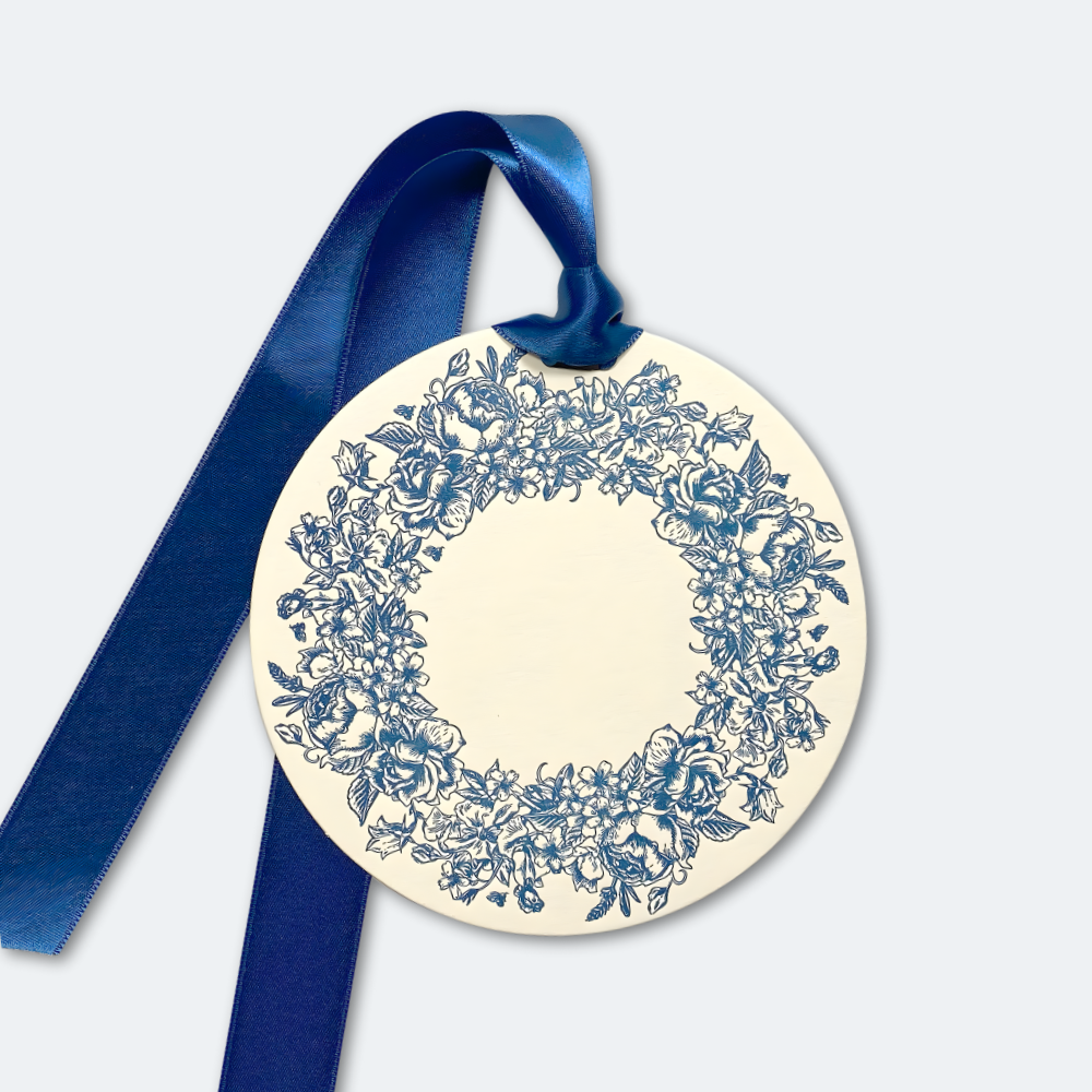 Letterpress Grand Tags with Satin Ribbon