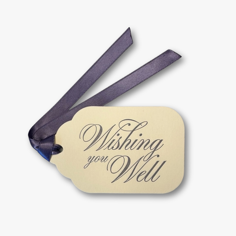 Letterpress Gift Tags with Satin Ribbon