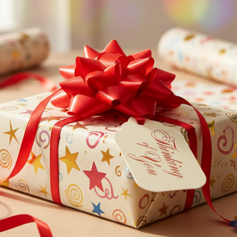 Letterpress Gift Tags with Satin Ribbon