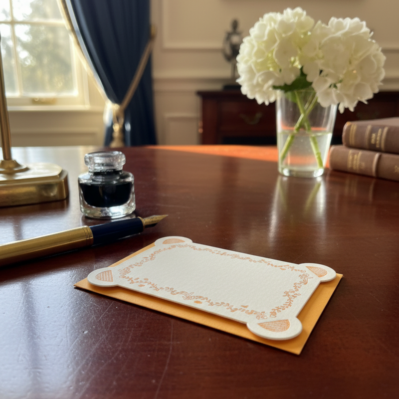 Letterpress Note Card & Envelope Set