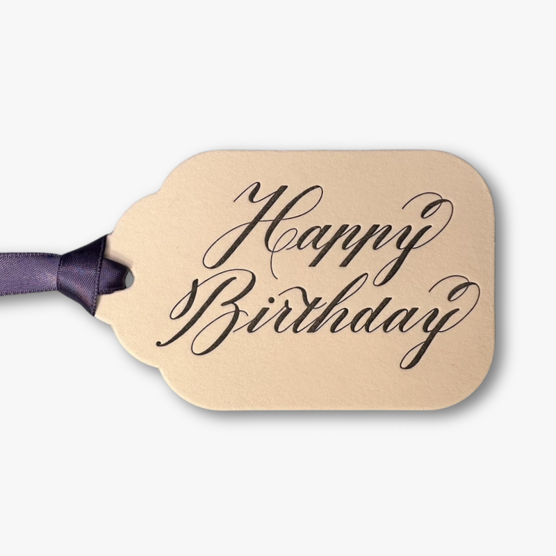 Letterpress Gift Tags with Satin Ribbon