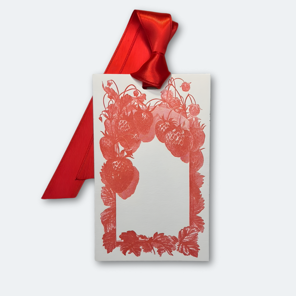 Letterpress Grand Tags with Satin Ribbon