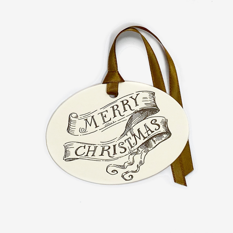 Letterpress Gift Tags with Satin Ribbon