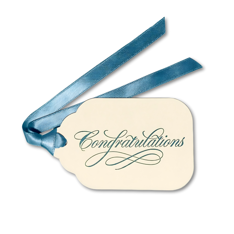 Letterpress Gift Tags with Satin Ribbon