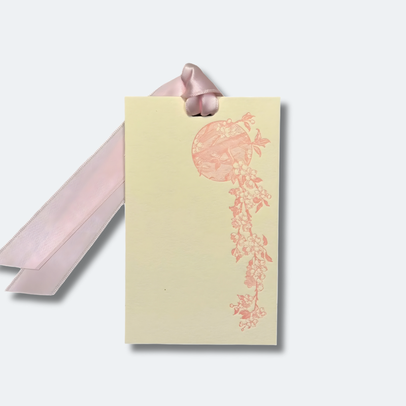Letterpress Grand Tags with Satin Ribbon