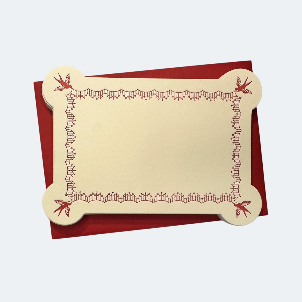 Letterpress Note Card & Envelope Set