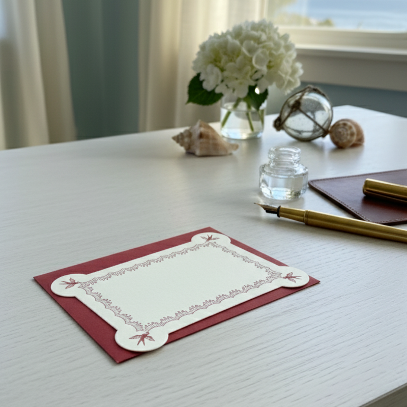 Letterpress Note Card & Envelope Set