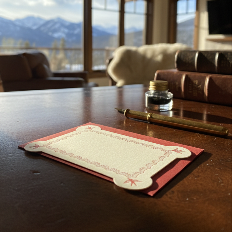 Letterpress Note Card & Envelope Set