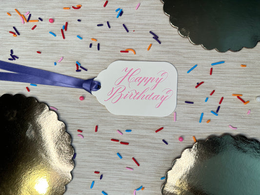 Happy Birthday - Pink Gift Tags