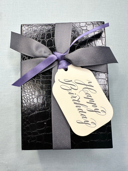 Happy Birthday - Grey Gift Tags